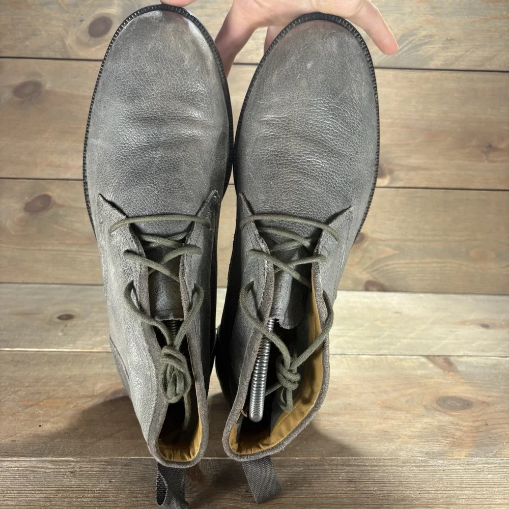cole haan curtis mens size 9.5 shoes green leather comfort chukka boots